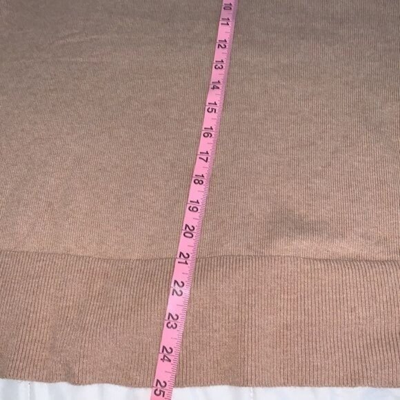 Loft Outlet Womens Cowl Neck Sweater Large 100% Cotton Beige Machine Washable Fa - Picture 10 of 11